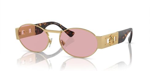 Versace Unisex Sunglasses Matte Gunmetal Frame, Grey Mirror Silver Lenses, 56MM in Saudi Arabia