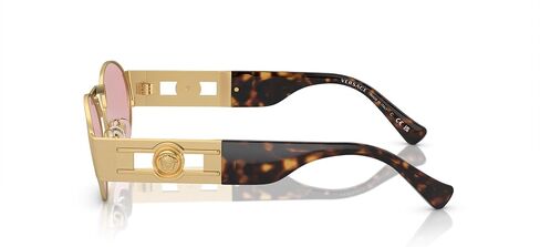 Versace Unisex Sunglasses Matte Gunmetal Frame, Grey Mirror Silver Lenses, 56MM in Saudi Arabia