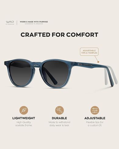 Classic Round Polarized Sunglasses for Men | Retro Design with UV Protection in Kuwait