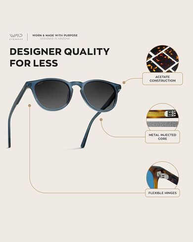 Classic Round Polarized Sunglasses for Men | Retro Design with UV Protection in Kuwait