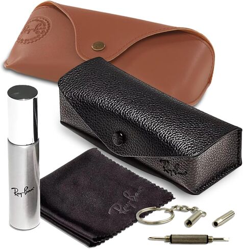Ray-Ban Special Edition Sunglasses Case - Lens Cleaning Solution Spray - Microfiber Cloth, and Keychain Screwdriver - Bundle in Saudi Arabia