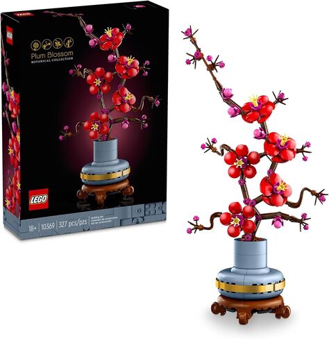 LEGO Icons Plum Blossom Flower Décor, Display, Zero Maintenance Plant Gift for Teens and Adults, Artificial Flower Home Décor, Office Décor, Botanical Collection Building Set, Relaxing Activity, 10369 in Saudi Arabia