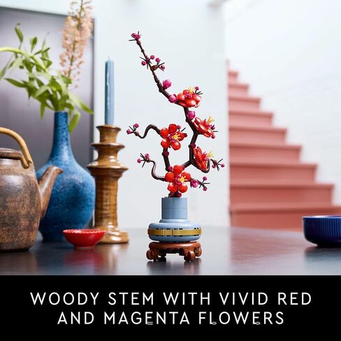 LEGO Icons Plum Blossom Flower Décor, Display, Zero Maintenance Plant Gift for Teens and Adults, Artificial Flower Home Décor, Office Décor, Botanical Collection Building Set, Relaxing Activity, 10369 in Saudi Arabia