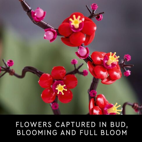 LEGO Icons Plum Blossom Flower Décor, Display, Zero Maintenance Plant Gift for Teens and Adults, Artificial Flower Home Décor, Office Décor, Botanical Collection Building Set, Relaxing Activity, 10369 in Saudi Arabia
