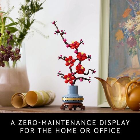 LEGO Icons Plum Blossom Flower Décor, Display, Zero Maintenance Plant Gift for Teens and Adults, Artificial Flower Home Décor, Office Décor, Botanical Collection Building Set, Relaxing Activity, 10369 in Saudi Arabia