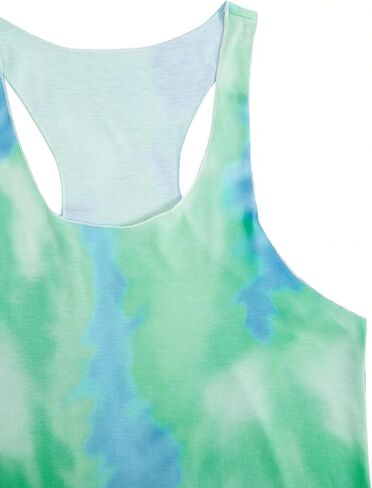 OYOANGLE Men's Tie Dye Round Neck Sleeveless Athletic Tank Top Gym Workout Bodybuilding Casual Tops in Saudi Arabia
