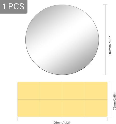 12 قطعة من المرايا الحرفية من GLOBLELAND مرآة دائرية مع شريط مزدوج الجوانب ذاتي اللصق من الأكريليك مرآة حائط ملصق دائرة مرآة لوحات دائرية مرآة مركزية للطاولات والزفاف وغرفة المعيشة المنزلية in Kuwait