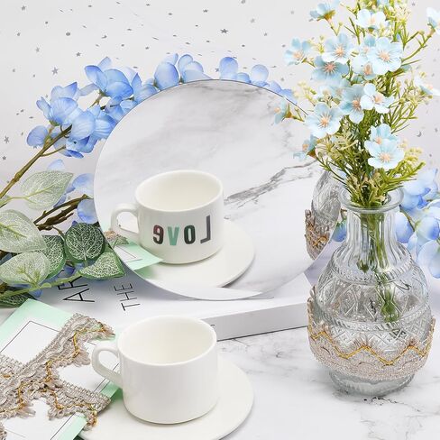 12 قطعة من المرايا الحرفية من GLOBLELAND مرآة دائرية مع شريط مزدوج الجوانب ذاتي اللصق من الأكريليك مرآة حائط ملصق دائرة مرآة لوحات دائرية مرآة مركزية للطاولات والزفاف وغرفة المعيشة المنزلية in Kuwait