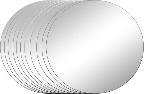 12 قطعة من المرايا الحرفية من GLOBLELAND مرآة دائرية مع شريط مزدوج الجوانب ذاتي اللصق من الأكريليك مرآة حائط ملصق دائرة مرآة لوحات دائرية مرآة مركزية للطاولات والزفاف وغرفة المعيشة المنزلية in Kuwait