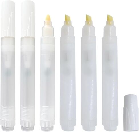 6 Pcs 3mm 6mm Refillable Painting Pens Empty Painting Markers Fillable Paint Markers Blank Refill Paint Pens Flat Round Head Paint Pens in Saudi Arabia