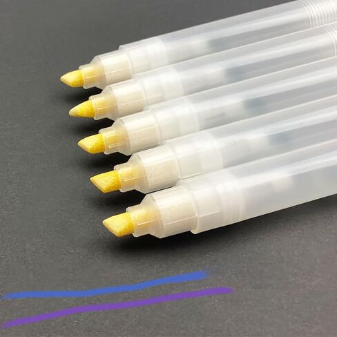 6 Pcs 3mm 6mm Refillable Painting Pens Empty Painting Markers Fillable Paint Markers Blank Refill Paint Pens Flat Round Head Paint Pens in Saudi Arabia