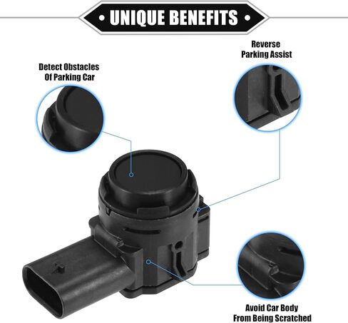 4 Pcs PDC Reverse Parking Assist Sensor Compatible for BMW 330i 2019-2021, Durable ABS Plastic Black Rear Bumper Parking Assist Sensor in Saudi Arabia
