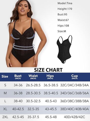 SHAPERIN Women's Sexy Deep V Neck Corset Bodysuit Low Back Backless Thong Shapewear Tummy Control Body Suit Cami Tank Top in Saudi Arabia