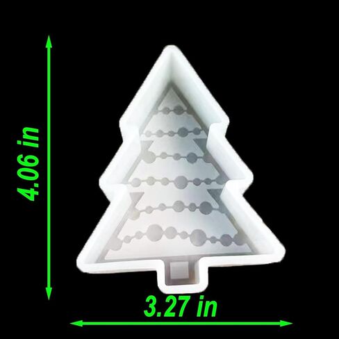 قالب سيليكون كلاسيكي لشجرة عيد الميلاد المنعشة للسيارة - منعش الهواء - معطر خرز عطري - قالب صابون الشموع - آمن في الفرن in Kuwait