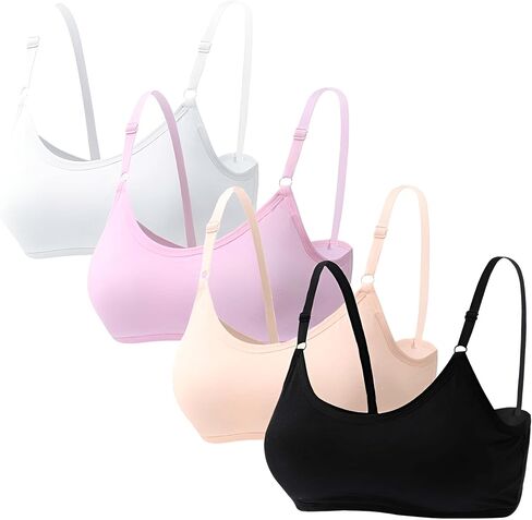 حمالة صدر رياضية للفتيات الكبيرات مع وسادات قابلة للتنفس، حمالات صدر للتدريب من القطن للمراهقات in Kuwait