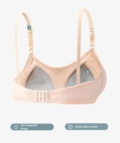 حمالة صدر رياضية للفتيات الكبيرات مع وسادات قابلة للتنفس، حمالات صدر للتدريب من القطن للمراهقات in Kuwait