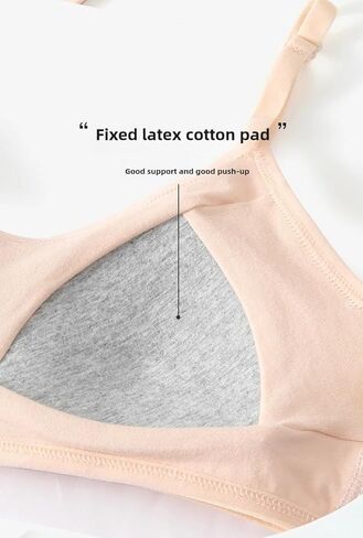 حمالة صدر رياضية للفتيات الكبيرات مع وسادات قابلة للتنفس، حمالات صدر للتدريب من القطن للمراهقات in Kuwait