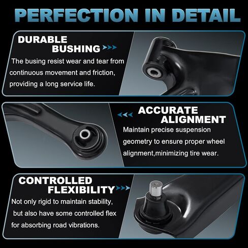 2 قطعة ذراع تحكم سفلي أمامي كامل مع مجموعات تعليق تجميع وصلة كروية K80399 K80400 متوافق مع 2008-2011 Mazda Tribute متوافق مع 2004-2012 Ford Escape in Kuwait