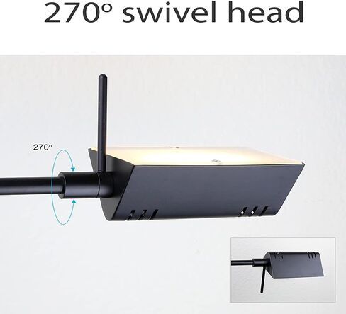 مصباح طاولة صيدلية LED من O'Bright، تعتيم كامل المدى، 12 وات LED، أذرع متأرجحة 360 درجة، مكتب، قراءة، حرفية، مصباح عمل، تم اختبار ETL، أسود in Kuwait