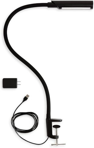Reliable UberLight Flex 3200TL Task Light – LED Portable Desk Light with Clamp, USB Connection, 26.5" Flexible Gooseneck, 270° Rotational Head, 9 Light Settings, and up to 60,000 Hours of Use (Black) in Saudi Arabia