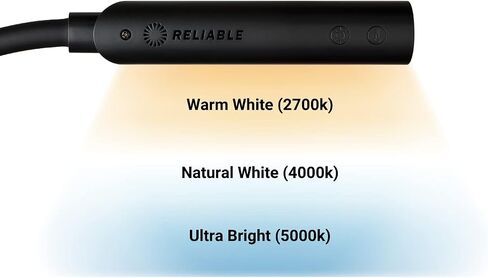 Reliable UberLight Flex 3200TL Task Light – LED Portable Desk Light with Clamp, USB Connection, 26.5" Flexible Gooseneck, 270° Rotational Head, 9 Light Settings, and up to 60,000 Hours of Use (Black) in Saudi Arabia