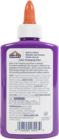 Elmer's Color Changing Liquid Glue | Makes Slime That Changes Color As You Play, Pink to Purple, 5 oz. in Saudi Arabia
