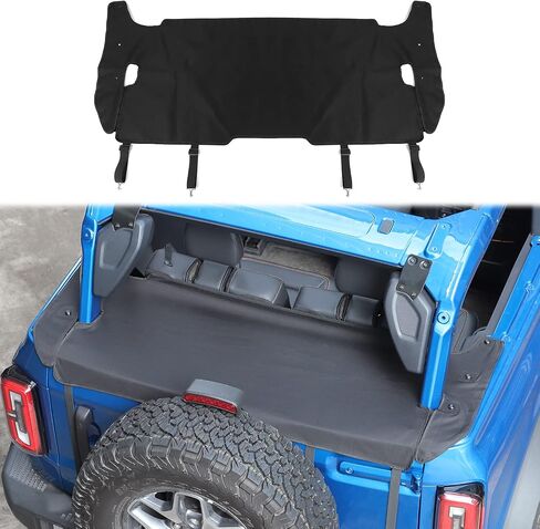 Trunk Tailgate Cover Trunk Antidust Cargo Cover Compatible with Ford Bronco 2021+ 2Doors Model(Man-made Leather) in Saudi Arabia