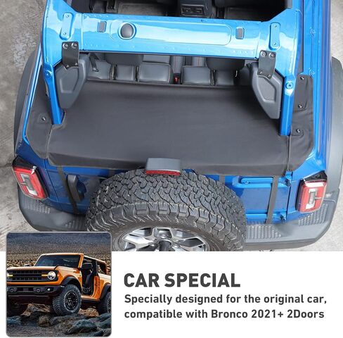 Trunk Tailgate Cover Trunk Antidust Cargo Cover Compatible with Ford Bronco 2021+ 2Doors Model(Man-made Leather) in Saudi Arabia
