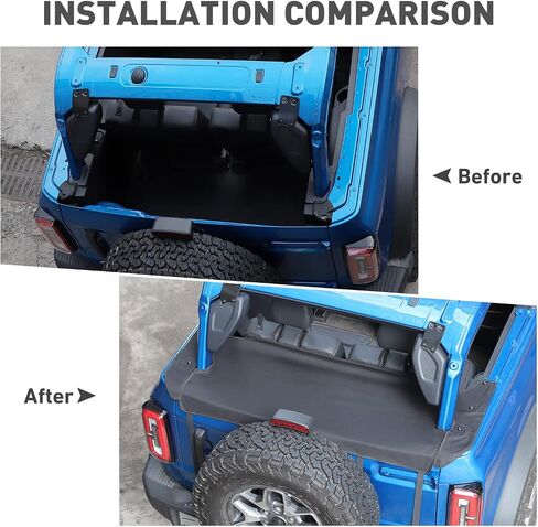 Trunk Tailgate Cover Trunk Antidust Cargo Cover Compatible with Ford Bronco 2021+ 2Doors Model(Man-made Leather) in Saudi Arabia