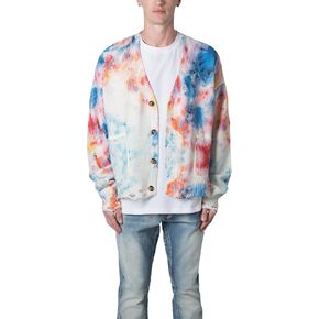 mnml Men's Tie Dye Cardigan Sweater