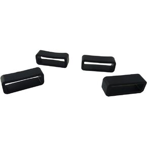 Honbay 4PCS 24mm Rubber Replacement Watch Band Loops Silicone Watch Strap Keeper Retainer Holder Ring