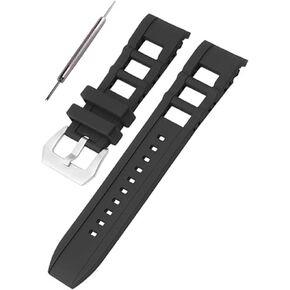 Replacement Silicone Watch Band for Invicta Signature II Russian Diver Watch -Black Rubber Watch Band Strap Compatible with Invicta Watch 12965 12966 12964 15809