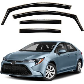in-Channel Window Visors for Toyota Corolla Sedan 2020 2021 2022 2023 2024，Rain Guards Sun Shields Window Deflector Wind Vent Visors，4PCS