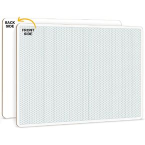 SCRIBBLEDO Isometric Grid 11"x14" Large Graph Dry Erase Board Double-Sided White Board Drawing Grid Lines Graphing Architectural Gridded 3D Design Whiteboard for Home School Classroom