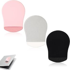 3pcs Mouse Pouches, Universal Stick-On Mouse Pouches with Reusable Adhesive Slim Mouse Holders Mouse Pockets for Laptop Mouse Storage Bags for Computer Laptop (3 Colors)