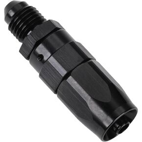 8AN Male Flare to 8AN Swivel Hose End Fitting Adapter Straight Aluminum Black