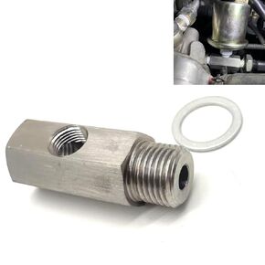 Stainless Steel Oil Pressure Sensor Adapter Turbo M16 1.5 Oil Pressure Mechanical Oil Pressure Gauge 1/8 Npt for Turbo Supply Feed line/Oil Pressure Gauge (M16 ×1.5)