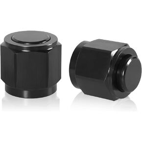 2PCS 10AN Car Female Flare Cap Block Off Fitting Plug, Aluminum Auto Female Flare Cap Port Fitting Nut Adapter for Fuel Oil Line, Car Interior Accessories, Universal for Vehicles