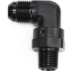 Blue Aluminum 90 Degree Male -6 AN to 3/8'' NPT Swivel Fitting, AN6 to 3/8 NPT