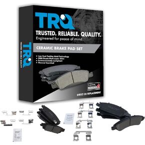 TRQ Front & Rear Brake Pads Ceramic Compatible with 2015-2020 Cadillac Escalade Escalade ESV 2014-2018 Chevrolet Silverado 1500 Suburban Tahoe GMC Sierra 1500 Yukon Yukon XL