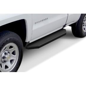 APS Black Running Boards Style Compatible with Chevy Silverado GMC Sierra 2007-2018 Regular Cab & 2500 3500 HD 2019 (Exclude 07 Classic)(Include 19 1500 LD) (Nerf Bars Side Steps) 6in