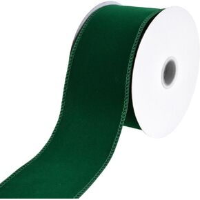 Homeford Christmas Royal Velvet Solid Wired Ribbon, 2-1/2-inch, 10-Yard, Navy Blue