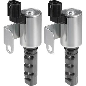 Engine Variable Valve Timing VVT Solenoid, Car Engine Camshaft Oil Control Valve No.10921AA080 for Subaru Forester 2006-2010 Silver Tone, 2 Pcs