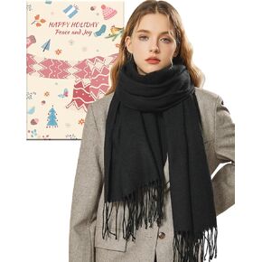 YULARA Womens Scarf Winter Wraps Stocking Stuffers Christmas Gifts for Women Mom Wife Her Coworker, Holiday Cozy Ladies Gifts