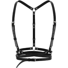 Leather harness Belt For Women Gothic Adjustable Waist Body Chain Party Accessories Bra Top Corset Bustier Bodycon