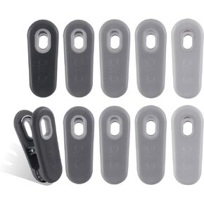COOK WITH COLOR 10 Pc Bag Clips with Magnet- Food Clips, Chip Clips, Bag Clips for Food Storage with Air Tight Seal Grip, Snack Bags and Food Bags (Sage)