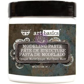Prima Marketing Art Basics Modeling Paste, 8 Fl. Oz, Opaque Matte