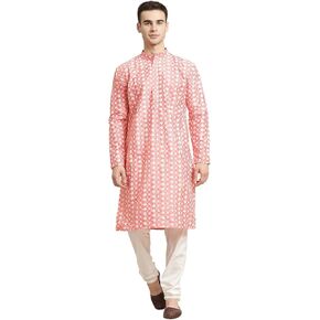 Men's 100% Cotton Blend Embroidered Only Kurta