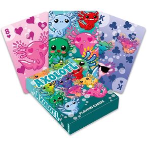 AQUARIUS Axolotl Playing Cards - Axolotl Themed Deck of Cards for Your Favorite Card Games - Officially Licensed Axolotl Merchandise & Collectibles