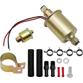 12V Universal Electric Fuel Pump Kit, 6414671 Transfer Low Pressure Gasoline Diesel Fuel Pump 5-9 PSI Replaces#E8012S, FD0002, P60430, EP12S